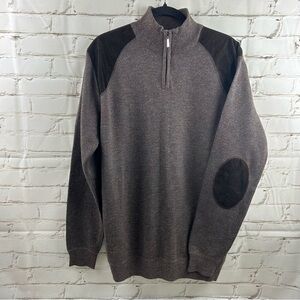 Twenty4 Men’s 1/4 zip sweater with elbow and shoulder pad detail